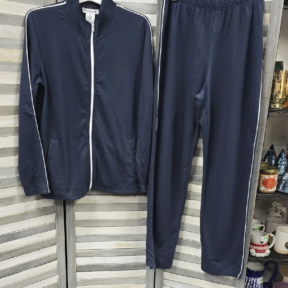 Navy Blue Track Pants & Jacket Set | Feelgoodstore | Large